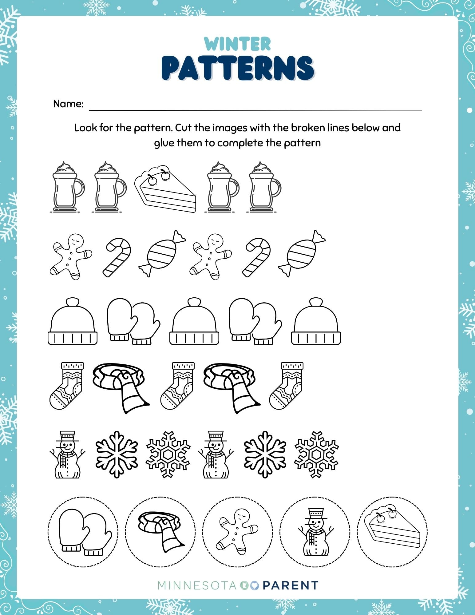 free winter printables and activity pages for kids - minnesota parent